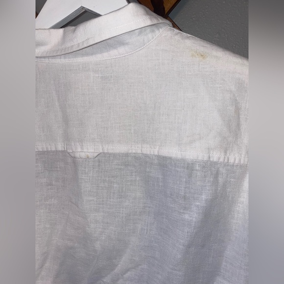 Men’s Adriano Goldschmied large linen and cotton button down shirt large - Picture 7 of 8